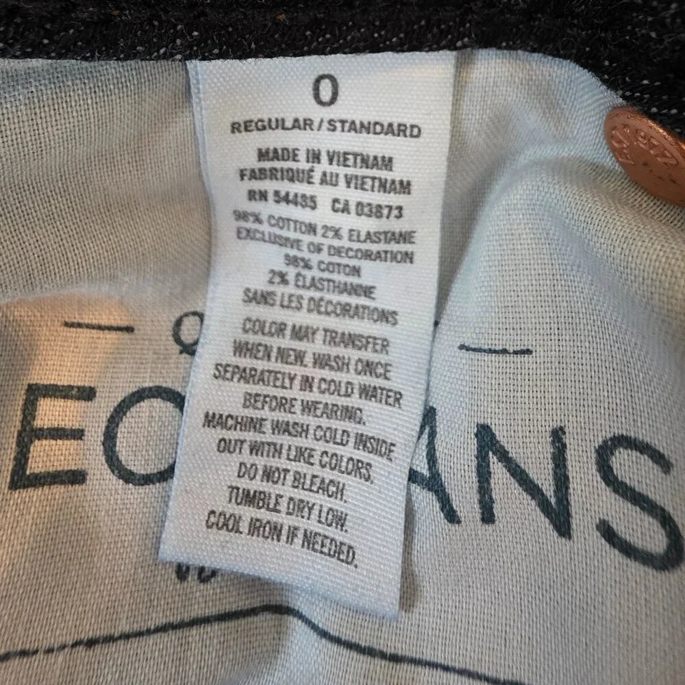 American Eagle Women's Artist Crop Stretch Dark Denim Jeans, Size 0 - Picture 10 of 10